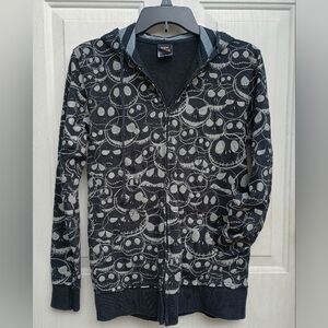 Vintage 90s Tim Burton Jack Skellington Nightmare B4 Christmas Hoodie Jacket YL